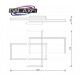 LED lubinis šviestuvas 126W 90x50x8 - Black