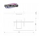 LED lubinis šviestuvas 90W 83x36x8 cm Black