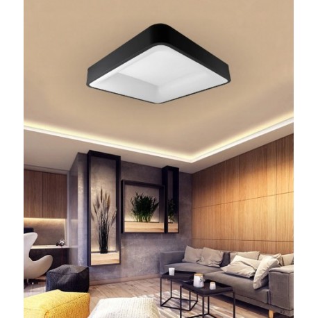 LED lubinis šviestuvas 54W 40x40x8cm Black