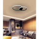 LED lubinis šviestuvas 60W 48x35x6 cm Black