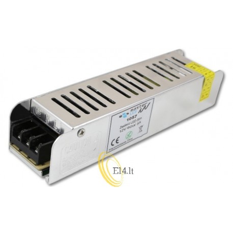 LED maitinimo šaltinis 12V 60W 5A plonas