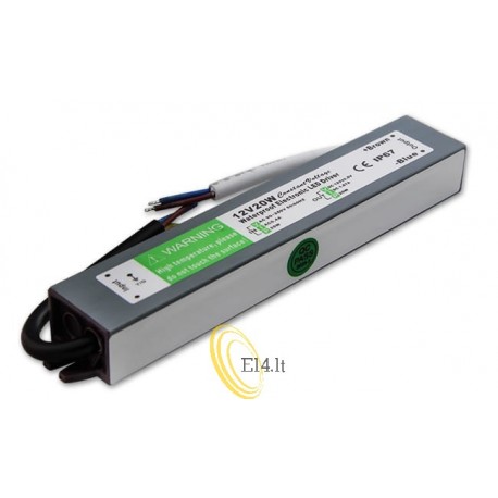 LED maitinimo blokas IP67 12V 20W 1.77A
