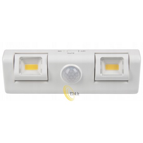 LED šviestuvas po spintele 2x COB PIR 4000K