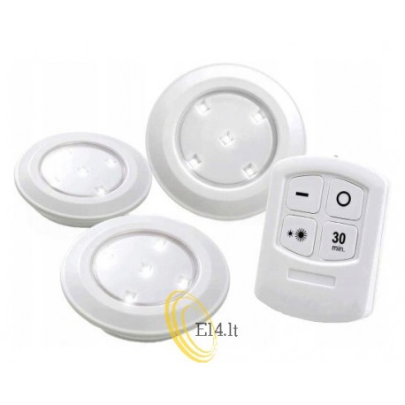 LED šviestuvas po spintele 3x COB PIR 4000K