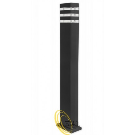 Pastatomas LED lauko šviestuvas su jutikliu - Black 11x6,5 80cm