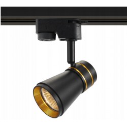 Šviestuvas ant bėgelio GU10 - 60mm 1 fazis juodas