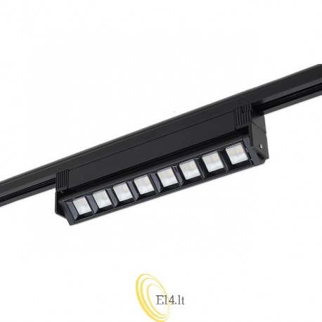 Šviestuvas ant bėgelio - 30cm 12W 4000K 1 fazis juodas