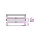 Šviestuvas ant magnetinio bėgelio - Luxo 48V 12W 4000K Linea 90° baltas