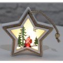 LED kalėdinis pakabukas 10cm 1 2700K (medinis)