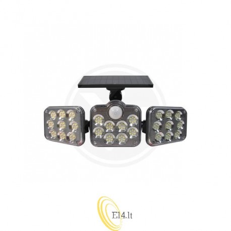 LED prožektorius su saulės baterija IP65 138SMD PIR + nuotolinis valdymas