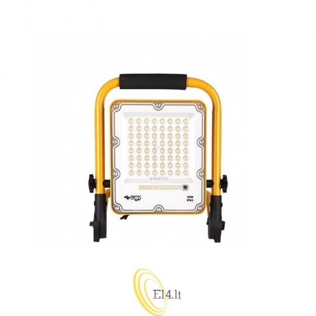 LED nešiojamas prožektorius 30W 5AH SMD