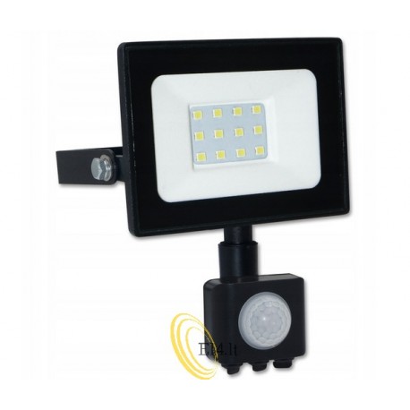 LED prožektorius 10W 4000K SMD su judesio jutikliu