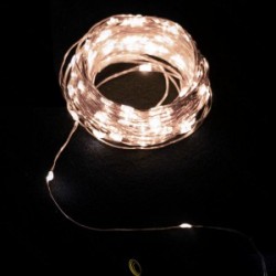 Saulės energija Girliandos, šaltai balta, 2m+10m
