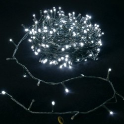 Saulės energija Girliandos, šaltai balta, 2m+10m