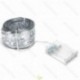 3AA Baterijomis maitinama Girliandos 5cm Silver Star Ribbon Šiltai balta 5m
