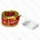 3AA Baterijomis maitinama Girliandos 5cm Red Star Ribbon Šiltai balta 10m