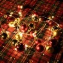 3AA Baterijomis maitinama Girliandos didelė ir mažas Balls Golden+Red Šiltai balta 2m