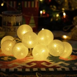3AA Baterijomis maitinama Girliandos Cotton Kamuoliukas šviesa White Šiltai balta 2m