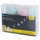 3AA Baterijomis maitinama Girliandos Cotton Kamuoliukas šviesa Macaron Colors Šiltai balta 2m