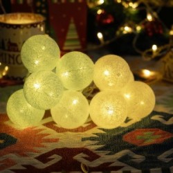 3AA Baterijomis maitinama Girliandos Cotton Kamuoliukas šviesa Mint Green ir White Šiltai balta 2m