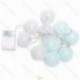 3AA Baterijomis maitinama Girliandos Cotton Kamuoliukas šviesa Mint Green ir White Šiltai balta 2m